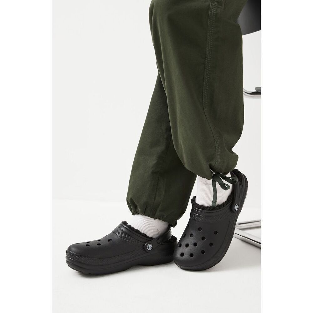 ✨Crocs Dual Black Classic Lined Comfort Sz 10W Clogs✨